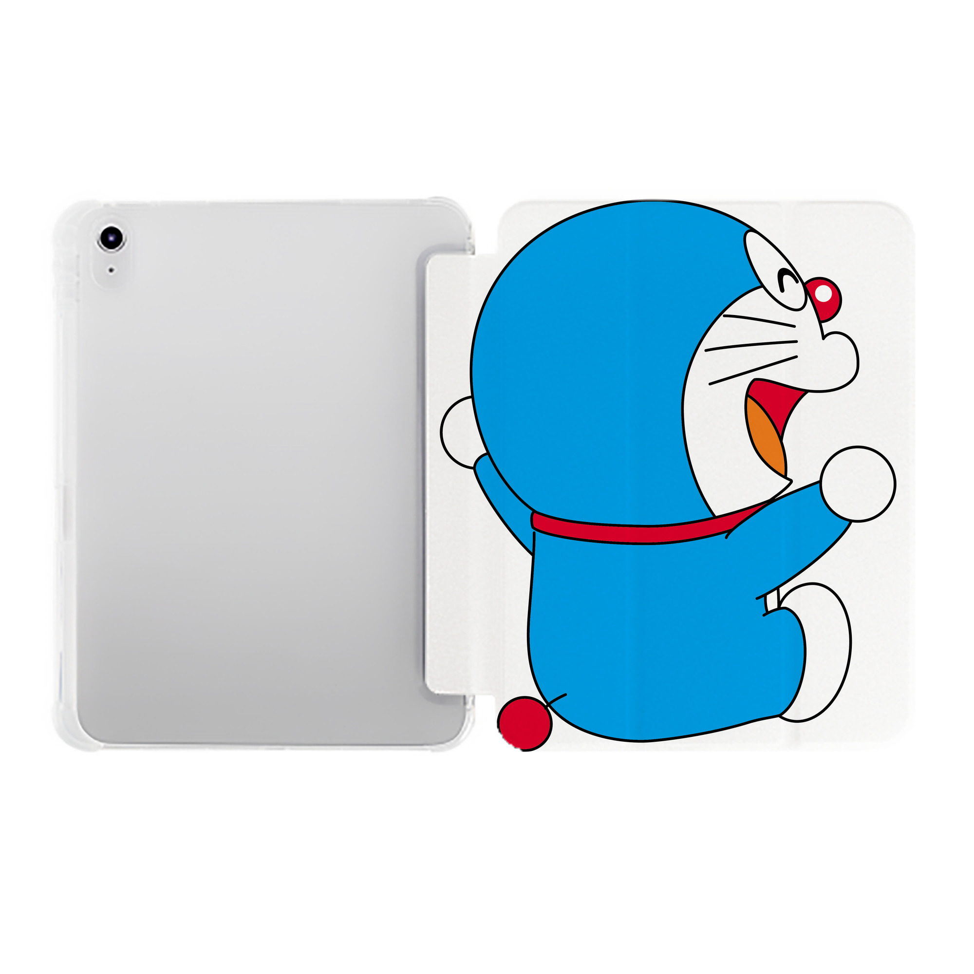 （画像用） ドラえもん Doraemon IPad ケース ペン収納付き 三つ折りスタンド PUレザー×シリコン 対応機種9.5/10.5/10.9インチ